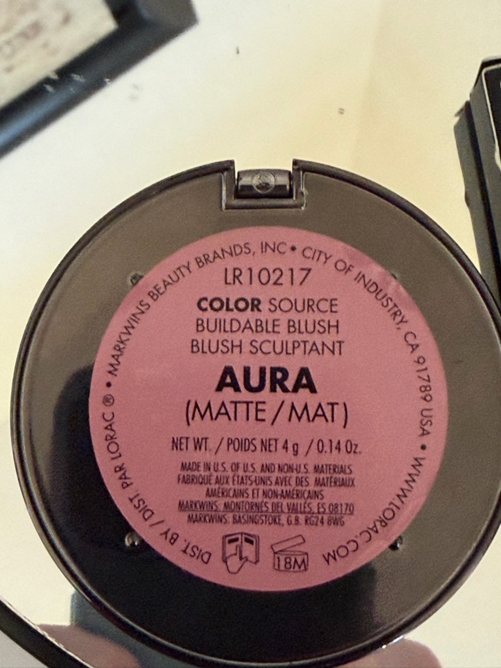 LORAC Color Source Buildable Blush, Anti-Aging Makeup ~ Infrared Aura Matte - Picture 9 of 10